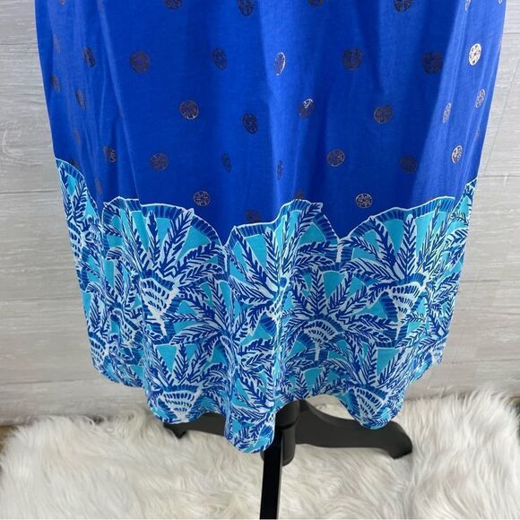 Lilly Pulitzer Day Blue Grotto Beach Keyhole Shift Dress - Picture 4 of 10
